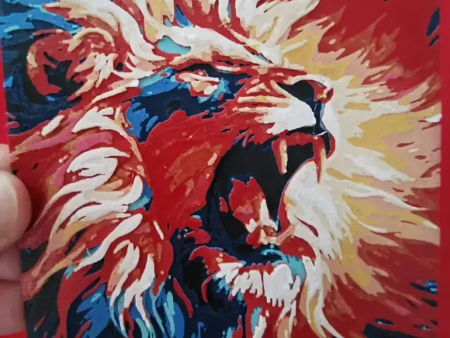 HueForge model: MULTICOLOR LION ART HUEFORGE by Cré'Art 3D
