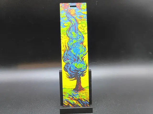 HueForge model: Swirling Cypress Bookmark by 3djd