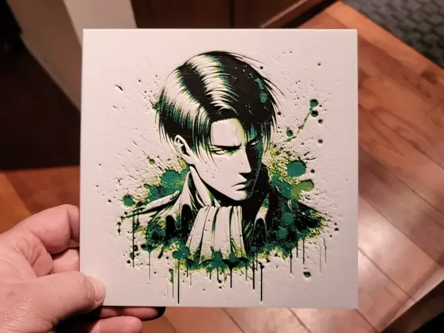 HueForge model: Graffiti Levi Ackerman Hueforge by 3Ree Printing