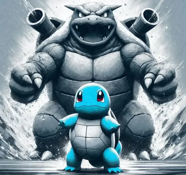 HueForge model: Squirtle Evolution Hueforge by LoFi Layers