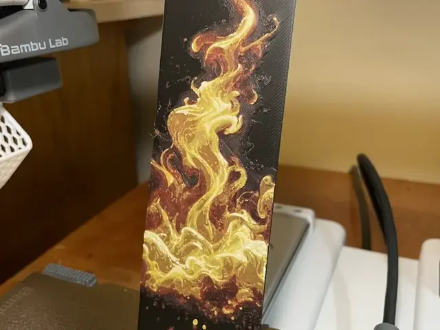 HueForge model: Flame Bookmark by 3D_Forged