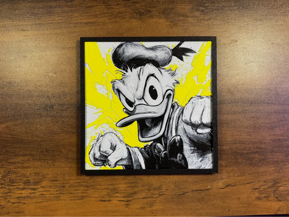 Donald Duck – Feathered Fury Print by 3D Prints By Vic HueForge model: Donald Duck – Feathered Fury Print by 3D Prints By Vic