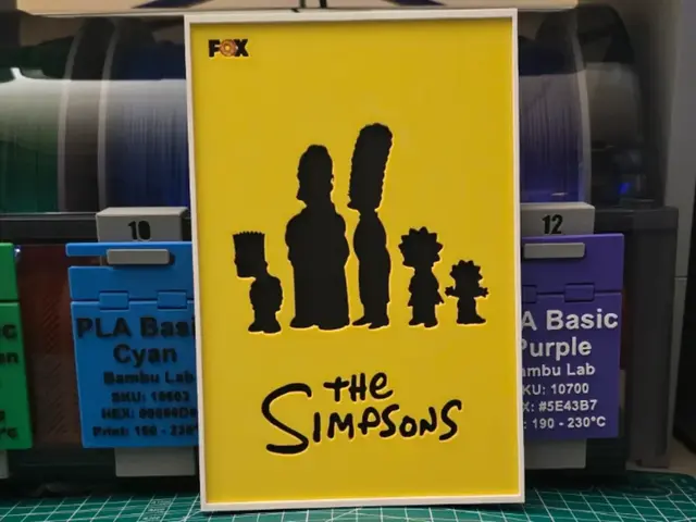 HueForge model: The Simpsons Poster - Hueforge Art by Lumpy3D