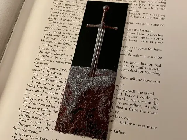 HueForge model: Sword In The Stone Bookmark by 3D_Forged