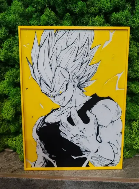 HueForge model: Majin Vegeta (Custom Colour) by Garuda3D