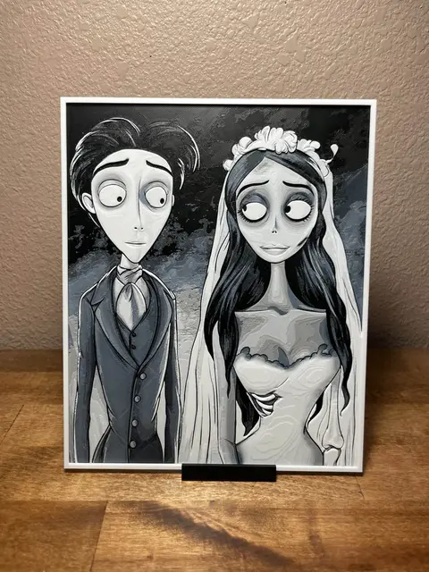 HueForge model: Corpse Bride - Wedding Photo by Cloudy Nostalgia