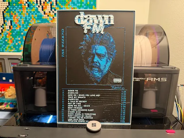 HueForge model: The Weeknd Dawn FM Album Art HueForge Poster by liv_3d