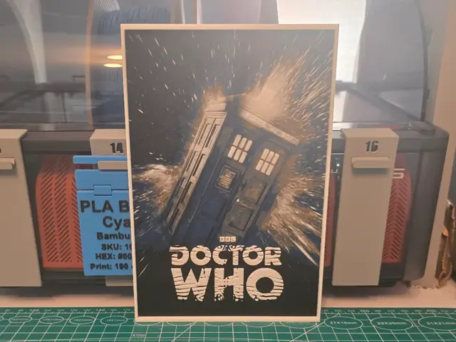 HueForge model: Doctor Who Series Poster - Hueforge Art by Lumpy3D