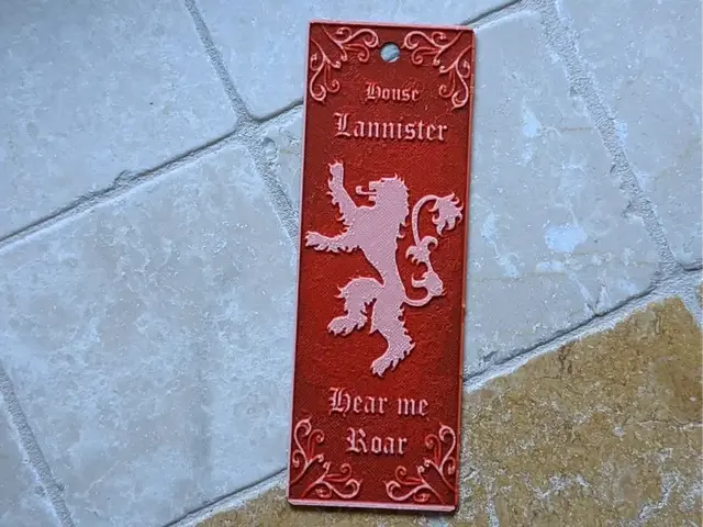 A Game of Throne Bookmark - House Lannister