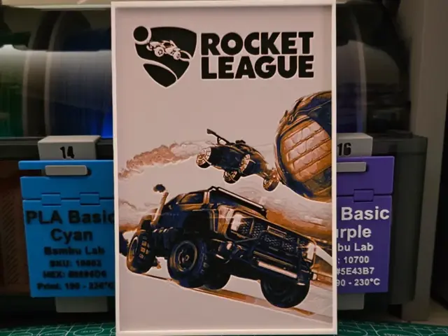 HueForge model: Rocket League Poster - Hueforge Art by Lumpy3D