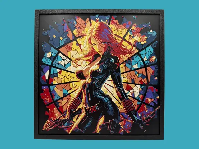 HueForge model: Black Widow - Stained Glass Style by Canadian Gamer