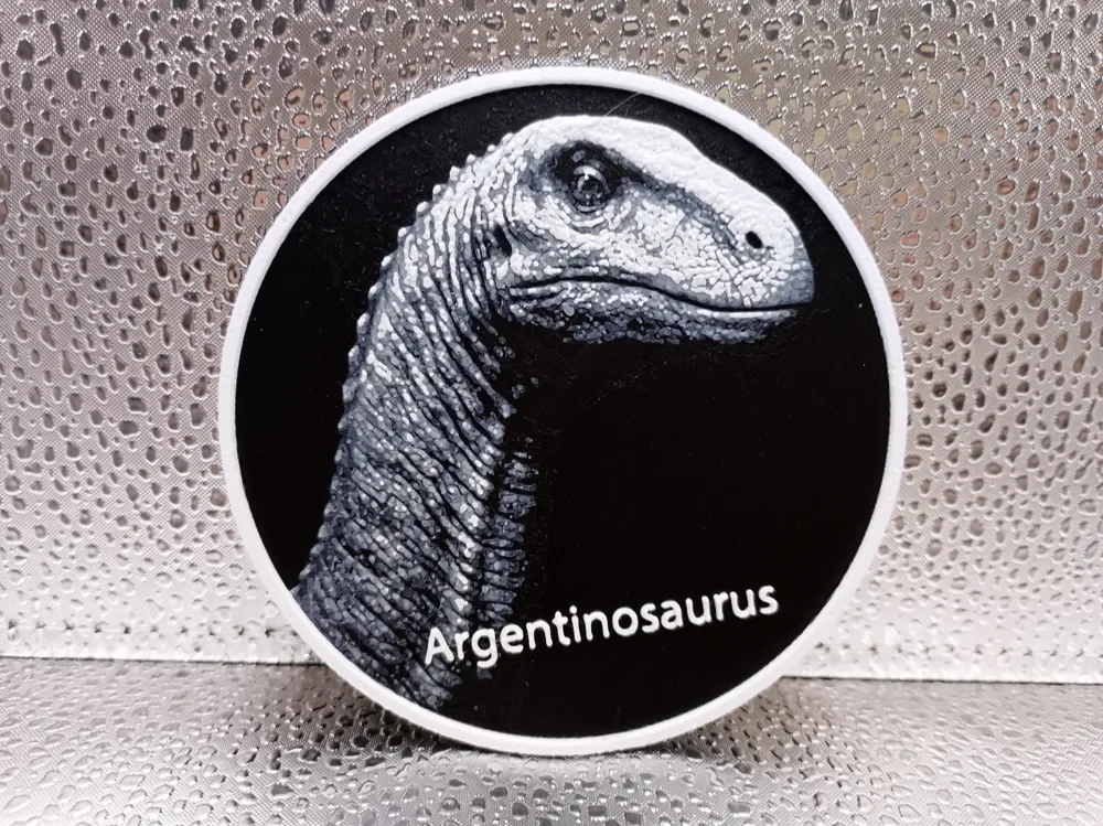 Argentinosaurus Coaster hueforge by Borishotch Industries HueForge model: Argentinosaurus Coaster hueforge by Borishotch Industries