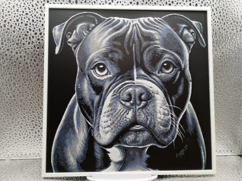 American Bully – Hueforge 3D-Printed Artwork by Borishotch Industries HueForge model: American Bully – Hueforge 3D-Printed Artwork by Borishotch Industries