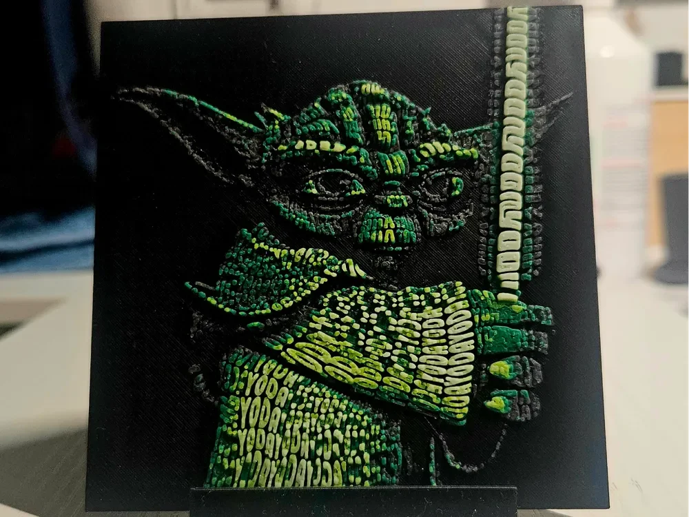 Yoda letters Star Wars by Mano's 3d_Art HueForge model: Yoda letters Star Wars by Mano's 3d_Art