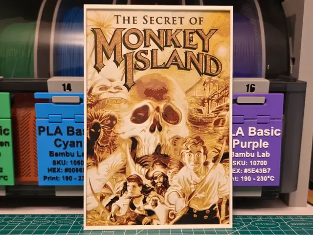HueForge model: The Secret of Monkey Island Poster - Hueforge Art by Lumpy3D