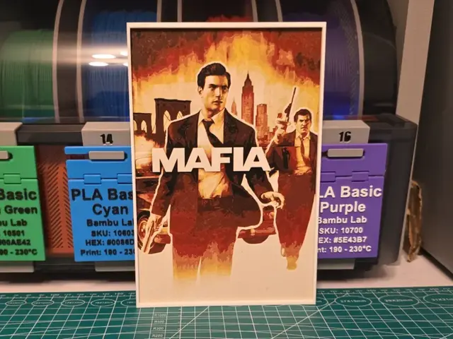 HueForge model: Mafia II Game Poster - Hueforge Art by Lumpy3D