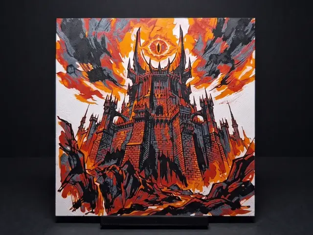 HueForge model: The Eye of Sauron - Hueforge Art by LED