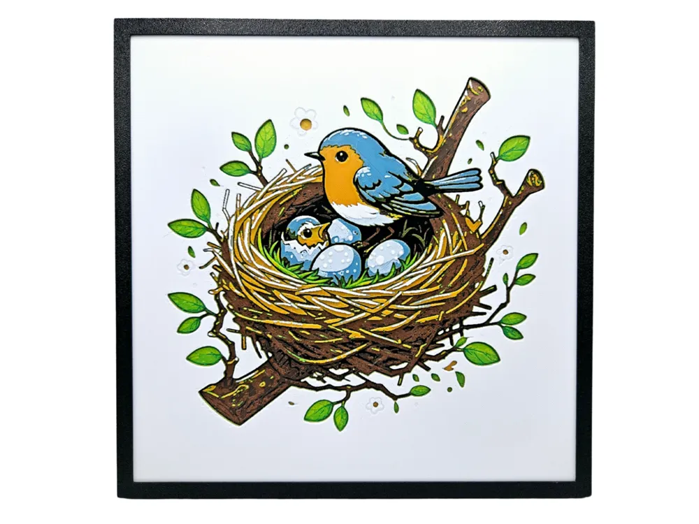 Mama Robin's Nest by BusyKikiBee HueForge model: Mama Robin's Nest by BusyKikiBee