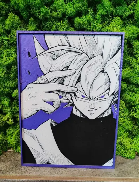 HueForge model: Goku Black (any color) by Garuda3D