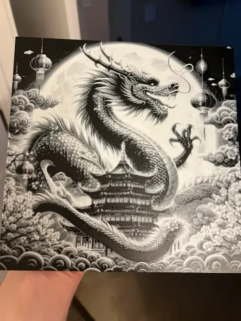 HueForge model: Year of the Dragon Hueforge NO AMS Needed by RP47 Designs
