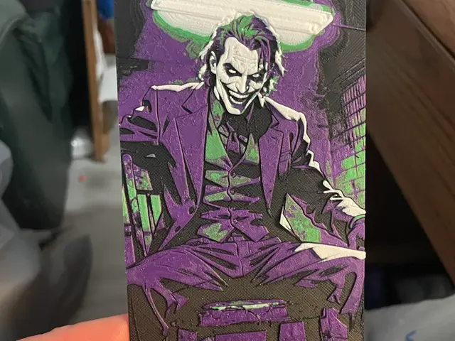 HueForge model: Joker in a Chair Hueforge by Advancedtechworldwide