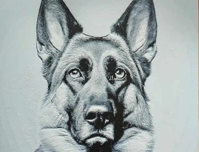 HueForge model: German Shepherd Hueforge by Sarge