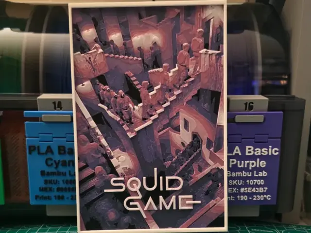 HueForge model: Squid Game Poster - Hueforge Art by Lumpy3D