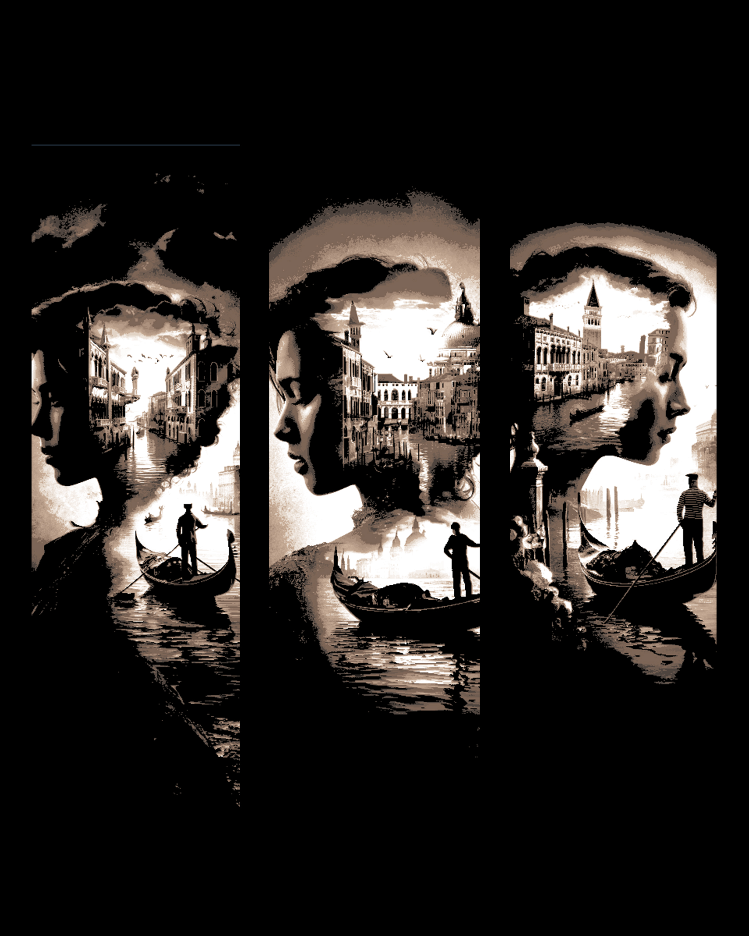 The city of Venice and the dreams found there - set of bookmarks by BooneCo3d HueForge model: The city of Venice and the dreams found there - set of bookmarks by BooneCo3d