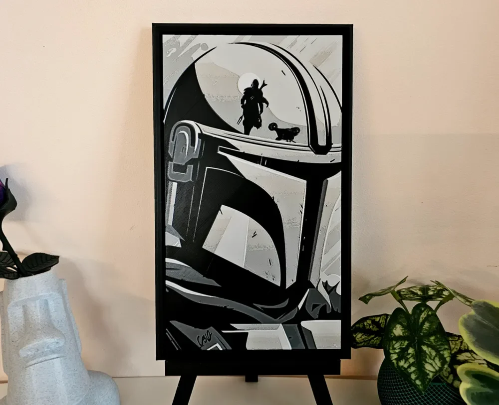 The Mandalorian - HueForge by C3D HueForge model: The Mandalorian - HueForge by C3D