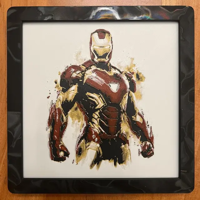 HueForge model: Iron Man in Mark VI Armor by JustBe 3D Printing