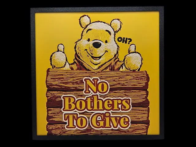 HueForge model: Winnie Has No Fcks Nor Bothers (2 versions) by BusyKikiBee