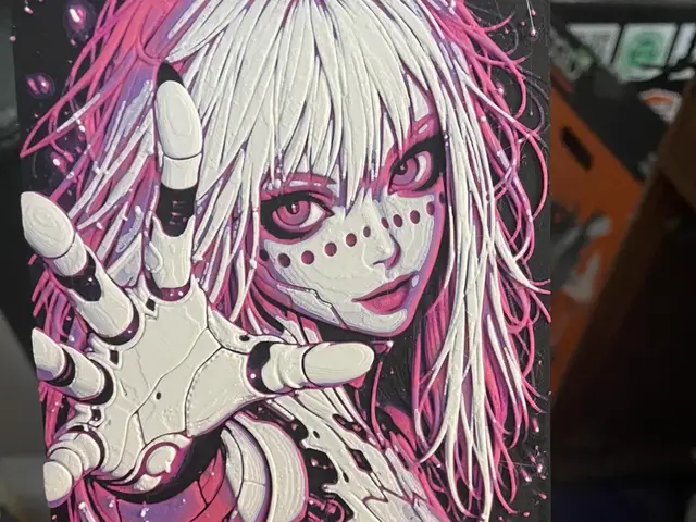 HueForge model: Cyborg Woman Reaching for you Hueforge by Advancedtechworldwide