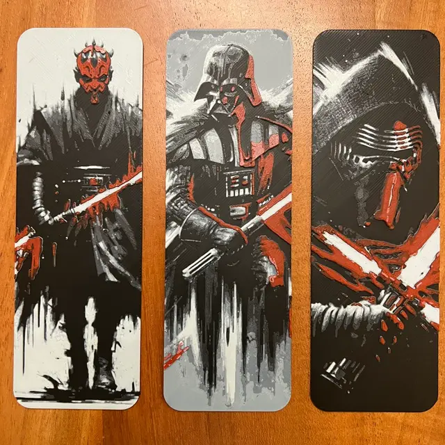 HueForge model: Sith Bookmarks by JustBe 3D Printing