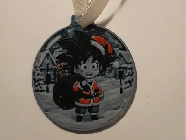 HueForge model: Christmas ornament hueforge Songoku Dragon Ball by 3DNesy