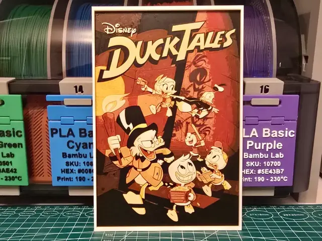 HueForge model: DuckTales (2017) Poster - Hueforge Art by Lumpy3D
