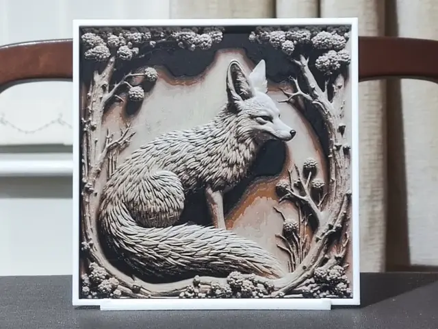 HueForge model: Carved Fox - HueForge 4 Color by BoDad