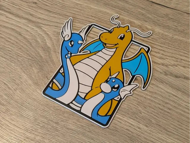 HueForge model: Dratini, Dragonair, and Dragonite Hueforge by Nextopia