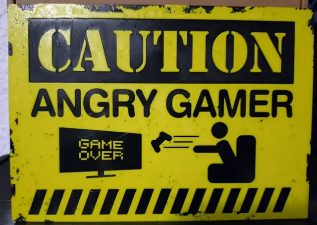 HueForge model: Angry Gamer (HueForge) by Asgar3D