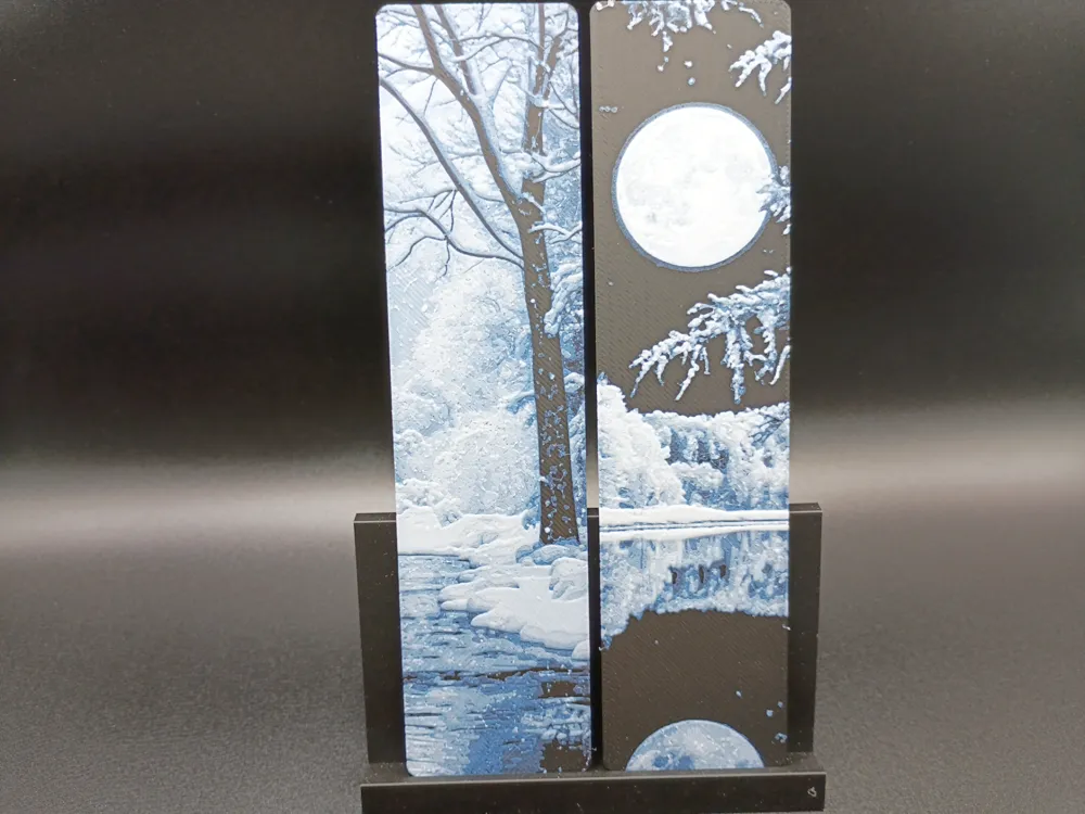 Night of Winter Bookmark Set by 3djd HueForge model: Night of Winter Bookmark Set by 3djd