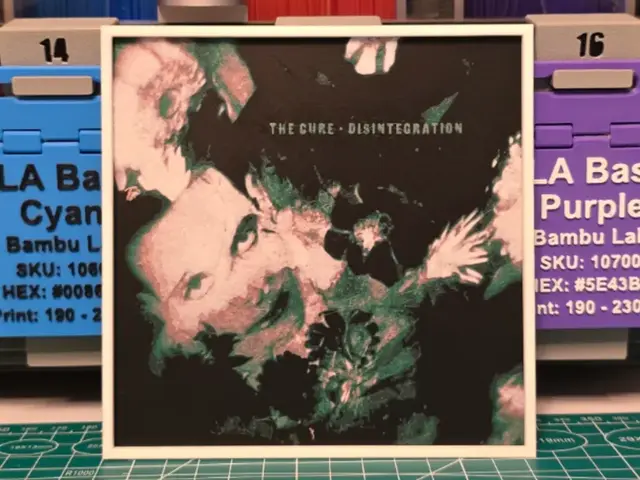 HueForge model: The Cure "Disintegration" Album - Hueforge Art by Lumpy3D