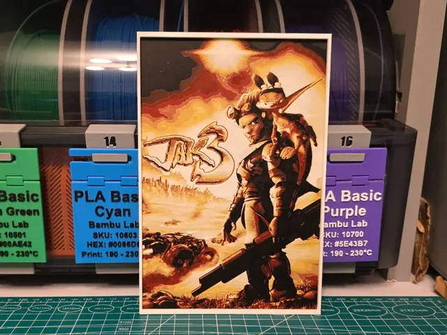 HueForge model: Jak 3 Game Poster- Hueforge Art by Lumpy3D