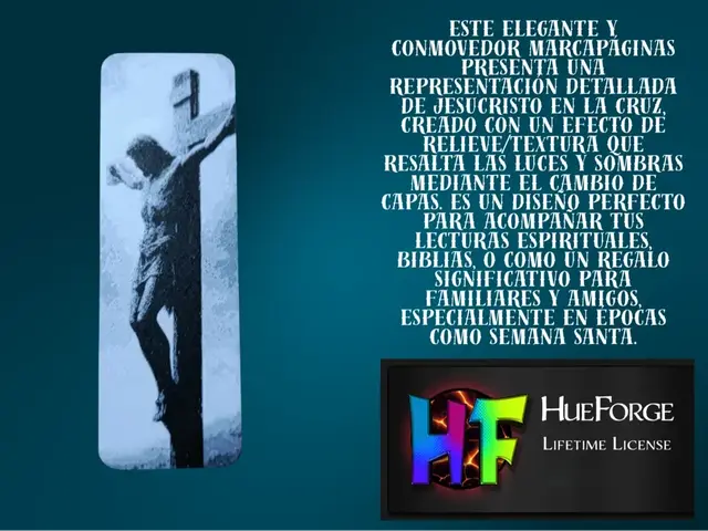 HueForge model: Bookmark Cristo en la Cruz by FYTY112