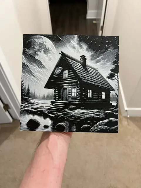 HueForge model: Cabin 2 Art Hueforge by RP47 Designs
