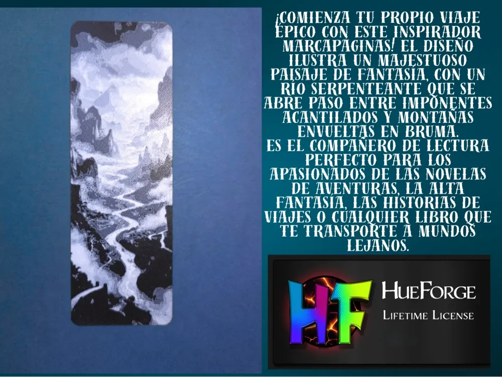 Bookmark Mystic Valley by FYTY112 HueForge model: Bookmark Mystic Valley by FYTY112