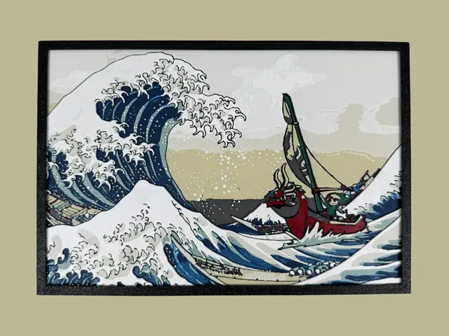 HueForge model: Wind Waker vs the Great Wave - Legend of Zelda by Canadian Gamer