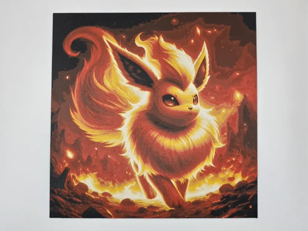 Flareon / Pyroli Pokemon by Kactus Fpv HueForge model: Flareon / Pyroli Pokemon by Kactus Fpv