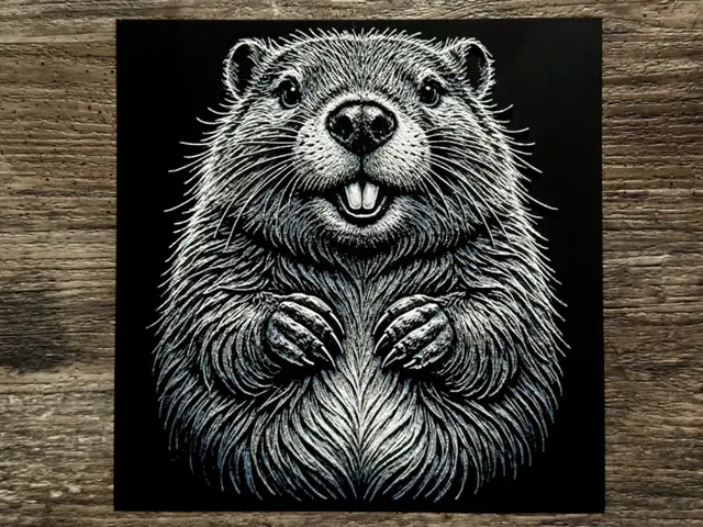 HueForge model: Beaver Wildlife Series by novy