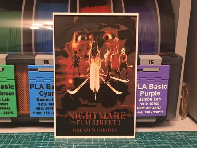 HueForge model: A Nightmare on Elm Street 3 Poster - Hueforge Art by Lumpy3D