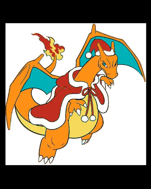 Happy Holidays - A pokemon gift - Charizard all christmasy