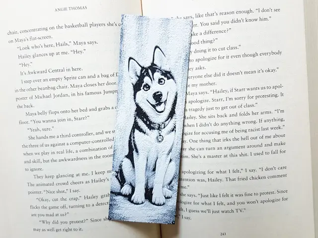 HueForge model: Bookmark, Cute Puppy Dog, Siberian Husky by Dame Jo